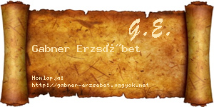 Gabner Erzsébet névjegykártya