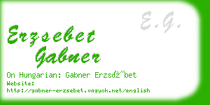 erzsebet gabner business card